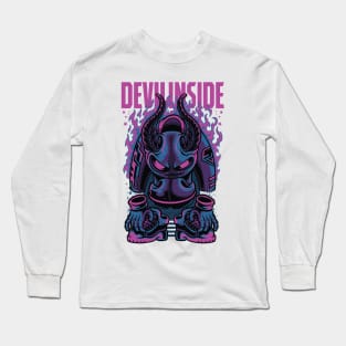 Devil inside monster design Long Sleeve T-Shirt